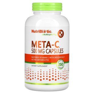 NutriBiotic, Imunity, Meta-C, 500 мг, 250 капсул без глютену