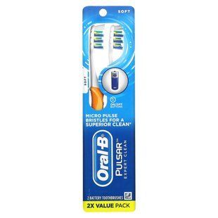 Зубная щетка Expert Clean, мягкая, Pulsar, Expert Clean Toothbrush, Soft, Oral-B, 2 щетки купить в Киеве и Украине