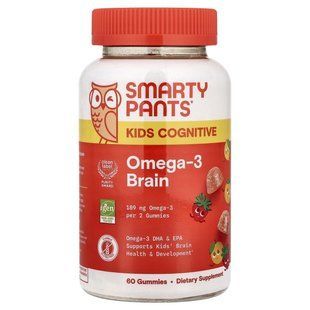 Детская омега-3 для мозга SmartyPants (Kids Cognitive) 60 жевательных таблеток цитрусовый пунш купить в Киеве и Украине