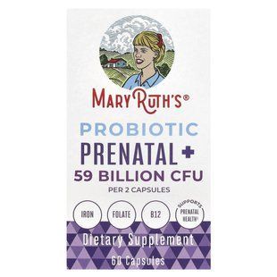 MaryRuth's, Probiotic Prenatal +, 59 Billion CFU, 60 Capsules (29.5 Billion CFU per Capsule) купить в Киеве и Украине