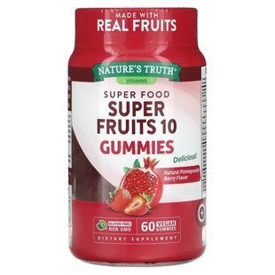 Nature's Truth, Super Fruits, 10 жувальних мармеладок, натуральний гранат і ягоди, 60 веганських жувальних мармеладок