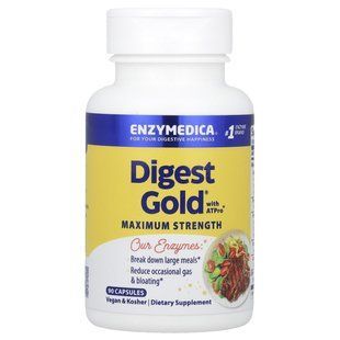 Digest Gold with ATPro, the most advanced enzyme formula, Enzymedica, 90 capsules