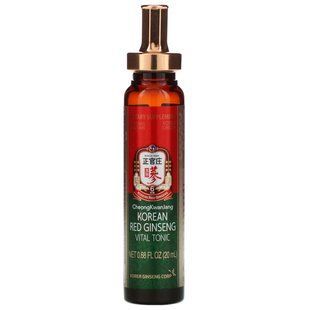 Тоник с корейским красным женьшенем, Korean Red Ginseng Vital Tonic, Cheong Kwan Jang, 10 бутылочек по 0,68 жидких унций (20 мл) каждая купить в Киеве и Украине