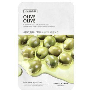 The Face Shop, Real Nature, маска для лица, оливковый вкус, 1 шт., 20 г (0,70 унции) купить в Киеве и Украине