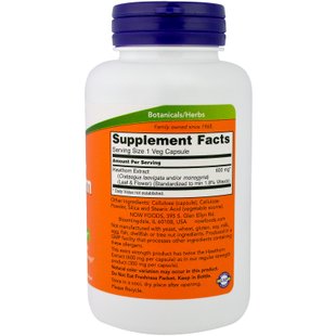 Экстракт боярышника Now Foods (Hawthorn Extract Extra Strength) 600 мг 90 капсул купить в Киеве и Украине