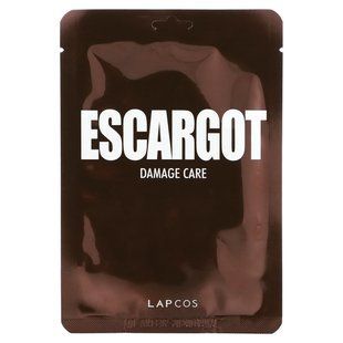 Fabric mask with snail mucin, for healing effect, Lapcos, 1 pc., 27 ml.