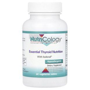 Nutricology, Essential Thyroid Nutrition с йодоралом, 60 вегетарианских таблеток купить в Киеве и Украине