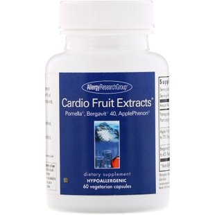 Кардио Фруктовые экстракты, Cardio Fruit Extracts, Allergy Research Group, 60 вегетарианских капсул купить в Киеве и Украине