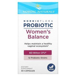 Nordic Naturals, Nordic Flora Probiotic, Women's Balance, 60 Billion CFU, 30 Capsules купить в Киеве и Украине