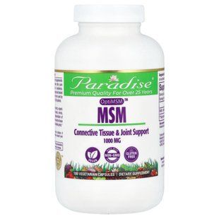 MSM / МСМ (Метилсульфонилметан), Paradise Herbs, 1,000 мг, 180 вегетарианских капсул купить в Киеве и Украине