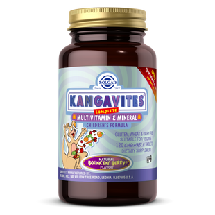 Детский комплекс с витаминами и минералами со вкусом ягод Solgar (Kangavites Complete Multivitamin & Mineral Chewable) 120 жевательных таблеток купить в Киеве и Украине