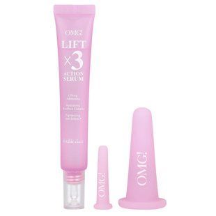 Double Dare, OMG! Lift x3 Action Serum with Facial Cupping Eye Cupping, набор из 3 предметов купить в Киеве и Украине