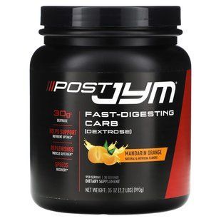 JYM Supplement Science, Post JYM, швидкозасвоювані вуглеводи, мандарин і апельсин, 993 г (2,2 фунта)