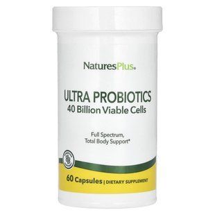 Пробіотики Nature's Plus (Ultra Probiotics) 40 млд життєздатних клітин 60 капсул