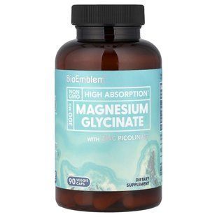 BioEmblem, Magnesium Glycinate with Zinc Picolinate, 90 Veggie Caps купить в Киеве и Украине
