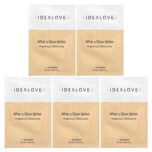 Idealove, What a Glow-Getter, Brightening & Moisturizing, 5 Beauty Sheet Masks, 0.85 fl oz (25 ml) Each купить в Киеве и Украине