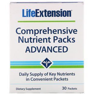Вдосконалений комплекс поживних речовин Life Extension (Comprehensive Nutrient Packs Advanced) 30 пакетиков купить в Киеве и Украине