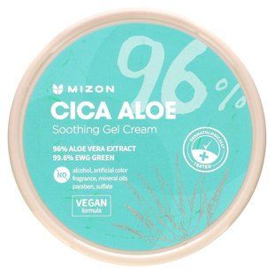 Mizon, Cica Aloe, заспокійливий крем-гель, 300 г (10,58 унції)
