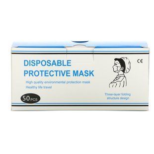 Одноразова захисна маска для обличчя, Disposable Protection Face Mask, Luseta Beauty, 50 штук