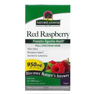 Малина лесная Nature's Answer (Red Raspberry) 950 мг 90 капсул купить в Киеве и Украине