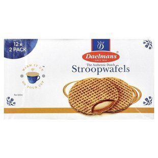 Вафлі стропвафлі Daelmans (Stroopwafels) 12 упаковок по 2 шт 78 г карамель