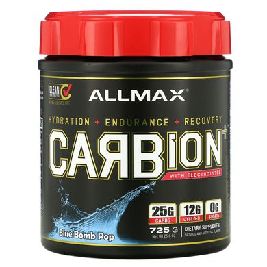 CARBion + с электролитами, синие бомбы, ALLMAX Nutrition, 30,7 унции (870 г) купить в Киеве и Украине