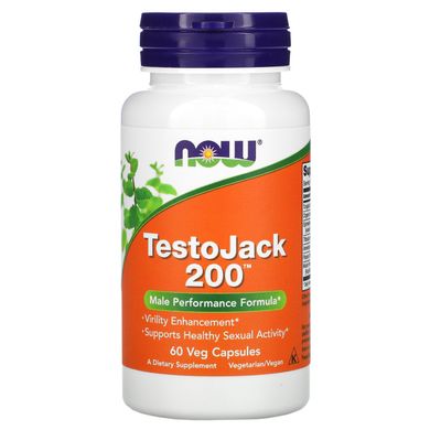 Тестостерон Now Foods (TestoJack 200) 60 вегетаріанських капсул