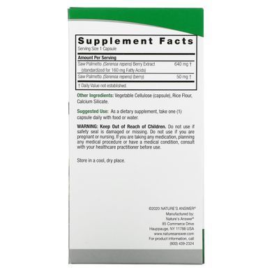 Saw Palmetto, full spectrum plant, 690 mg, 120 vegetable capsules
