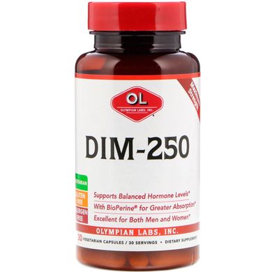 DIM-250, Olympian Labs Inc, 30 вегетаріанських капсул