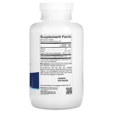 Гідролізований колаген типу 1 і 3, Lake Avenue Nutrition, 1000 мг, 365 таблеток