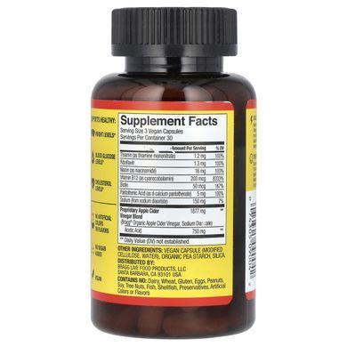 Bragg, True Energy, Apple Cider Vinegar + 6 B Vitamins, Caffeine Free, 90 Capsules купить в Киеве и Украине