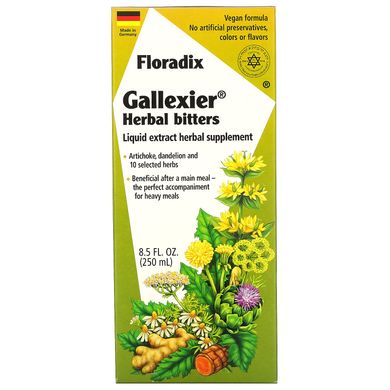 Трав'яна настоянка Floradix Gallexier, Flora, 250 мл
