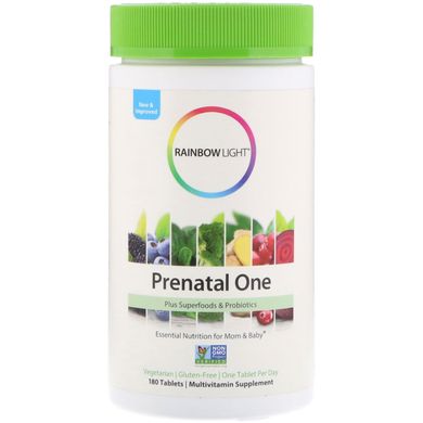 Вітаміни для вагітних, Prenatal One, Rainbow Light, 180 таблеток