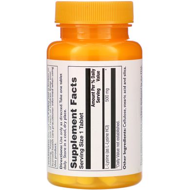 L-лізин, L-Lysine, Thompson, 500 мг, 60 таблеток