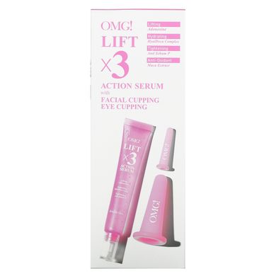 Double Dare, OMG! Lift x3 Action Serum with Facial Cupping Eye Cupping, набір з 3 предметів