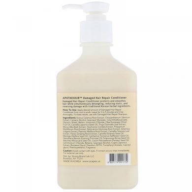 Korean ginseng, restorative conditioner for damaged hair, Scapes, 10.48 fluid ounces (310 ml)