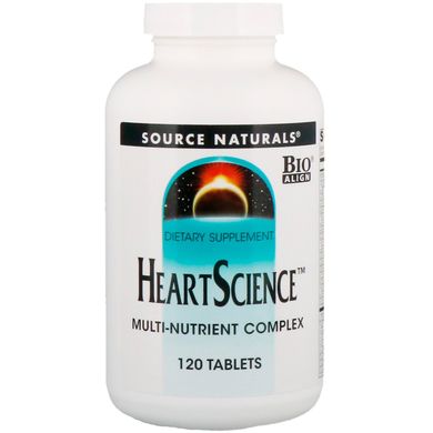Комплекс мультинутрієнтів, Heart Science, Source Naturals, 120 таблеток