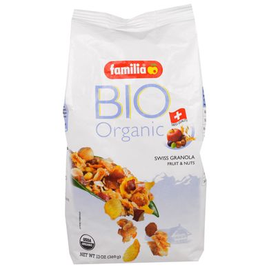 Bio Organic, Швейцарська Гранола, Фрукти та горіхи, Familia, 13 унцій (369 г)