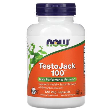 Тестостерон Now Foods (TestoJack 100) 120 рослинних капсул