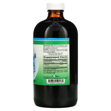 Рідкий хлорофіл, World Organic, 100 мг, 16 рідких унцій (474 ​​мл)