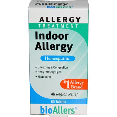 BioAllers, лікування домашньої алергії, NatraBio, 60 таблеток