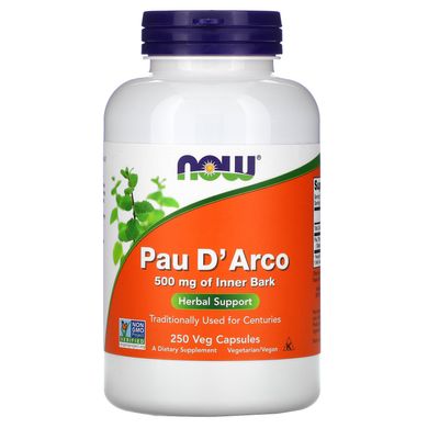 Кора мурашиного дерева По д'Арко Now Foods (Pau D 'Arco) 500 мг 250 капсул
