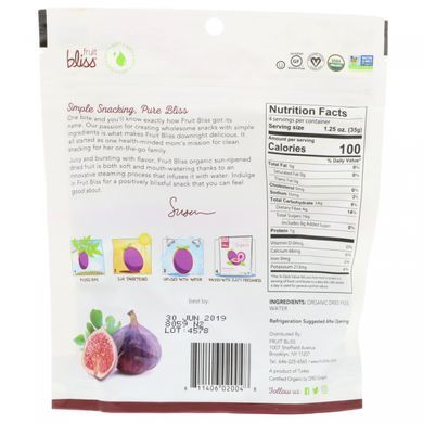 Органический сушеный инжир, Fruit Bliss, 5 унций (142 г) купить в Киеве и Украине