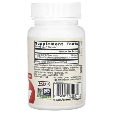Пищевая добавка Jarrow Formulas (7-Keto DHEA) 100 мг 90 капсул купить в Киеве и Украине