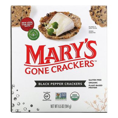 Органічні крекери з чорним перцем Mary's Gone Crackers (Crackers) 184 м