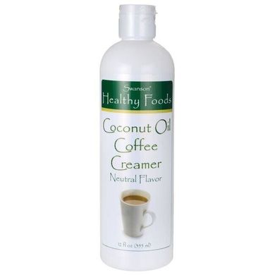 Вершкова олія для кави з кокосовою олією, Coconut Oil Coffee Creamer, Swanson, 355 мл