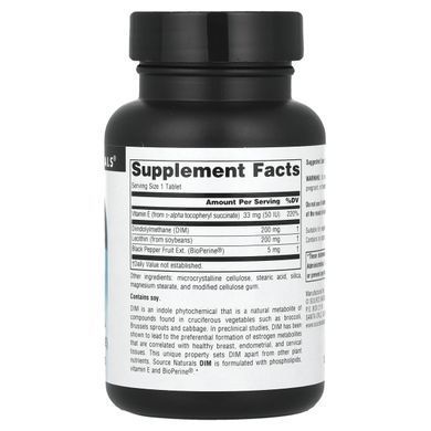 Source Naturals, DIM, 200 mg, 30 Tablets купить в Киеве и Украине