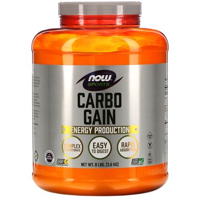 Гейнер Now Foods (Sports Carbo Gain) 3,63 кг