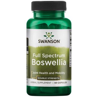 Босвелія - подвійна сила, Full Spectrum Boswellia - Double Strength, Swanson, 800 мг, 60 капсул