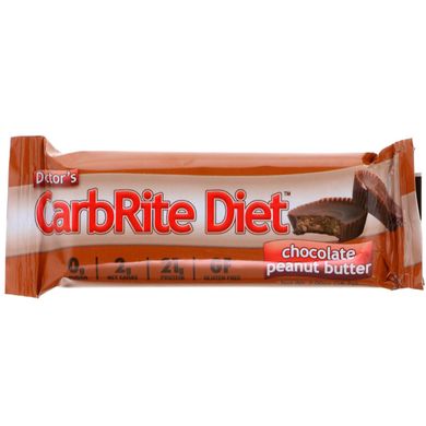 Дієтичні батончики шоколад арахісове масло Universal Nutrition (CarbRite Diet Bar) 12 шт по 56.7 г